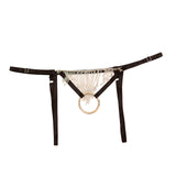 Maxbell Men's G-String Thongs String Metal O-Ring Underwear Bandage Swimsuit  Black