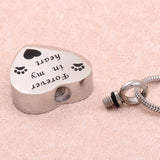 Maxbell Stainless Steel Heart Cremation Urn Ashes Necklace Forever ion My Heart