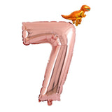Max Rose Gold Number Aluminum Film Balloon+Mini Dragon Birthday Party Decor 7
