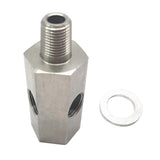 Max Maxb Oil Pressure Gauge Fitting Adapter M10 x 1.0 Male/Female 1/8" NPT