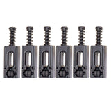 Max 6 Pieces Roller Saddle Bridge String Saddles for Electric Guitar Black