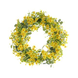 Maxbell Artificial Flower Wreath Window Ornament for Festival Wedding 35CM