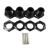 Maxbell 17mm Hex Wheel Hubs Adapter 1/8 Crawler Assembly Upgrade for Arrma Talion Black