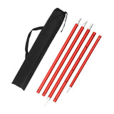 Maxbell Aluminum Alloy Tent Poles Durable Bar Tarp Poles for Outdoor Home Backyard Red