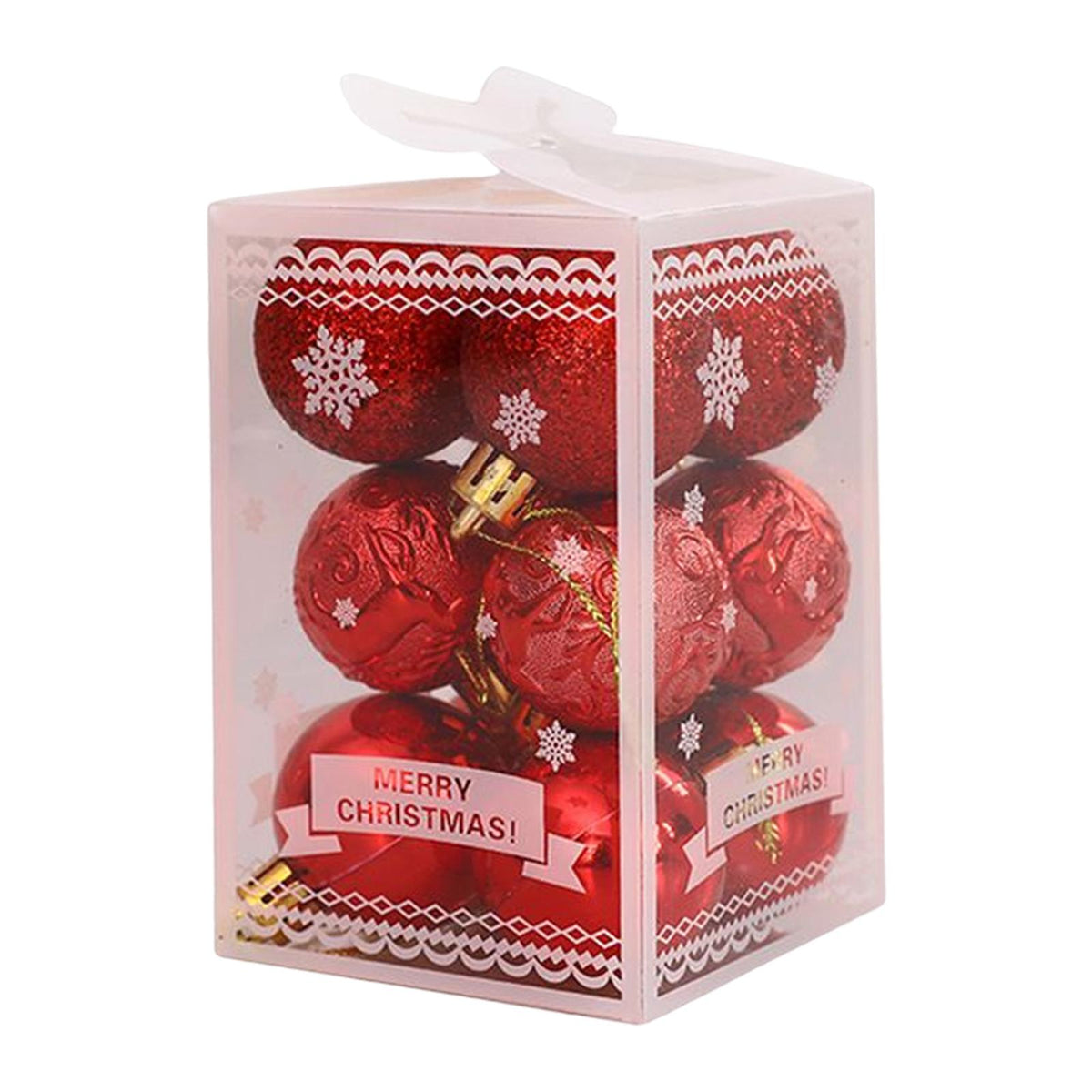 Maxbell 12Pcs Seasonal Decorations Decorative for Office Building Red