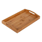Max Bamboo Dinner Tray Tea Serving Tray Fruit Dessert Rectangle Cake Platter M