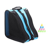 Maxbell Ice Skates Bag 3 Layer Breathable Girls Boys Carry Handle and Shoulder Strap Blue