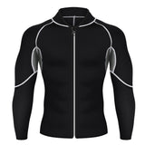 Maxbell Men Long Sleeve Sporting Coat Compression Tight-fitting Long-sleeved Top L