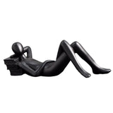 Maxbell Resin Thinker Statue Abstract Figurine Thinker Sculpture for Living Room Style C 18x7x6cm