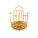 Maxbell Cup Drying Rack Portable Mug Draining Organizer for Living Room Cabinet Home Pink Golden