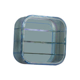 Maxbell Acrylic Display Case with Door Shelves Multi Tier for Figures Model Toy Shop 3 Layer Blue