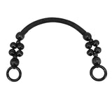 Maxbell Wooden Bead Bag Handle 48cm Bag Strap Purse Handles Strap Replacement DIY Black