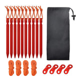 Maxbell 18cm Stakes Camping Tent Canopy Awning Pegs for Camping Hiking Red