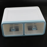 Max 12 Grids Plastic Dustproof Storage Box for Underwear Socks Bra Blue