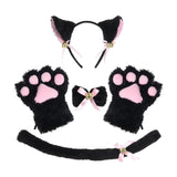 Maxbell Anime Cat Costume Cosplay Headband Headwear Animal Plush Gifts Dress up Black