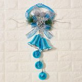 Maxbell Christmas Bell Cluster Door Hanger Door Hanging Pendant Xmas Decor  Blue