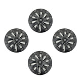 Maxbell 4Pcs 18" Hub Cap Wheel Cap Cover Automobile Durable for Tesla Model 3 Matt Black