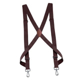 Maxbell Mens Womens Suspender X Shaped Elastic Straps Hook Suspenders Adjustable Coffee