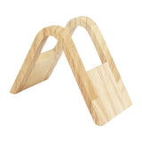 Maxbell Fan Shape Coffee Filter Paper Holder Shelf Stand Wood for Countertop Office Style A