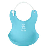 Max Waterproof Baby Bibs Silicone Comfortable Soft Toddlers Feeding Bibs Blue