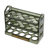Maxbell 3 Tier Egg Holder with Handle Eggs Tray Bins for Cabinet Countertop Green