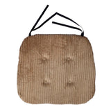 Max Stripe Cushion Square Cotton Chair Pads with Ties Soft Seat Pads Coffee