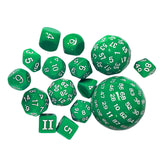 Maxbell 15Pcs Entertainment Toys Dice Game for Role Playing Table Games Party Favors Green