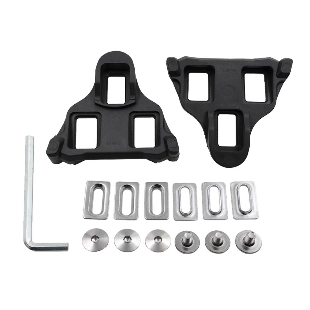 Maxbell 2 Pieces Anti-slip Road Bike Bicycle Pedal Cleats Set Self-locking Black