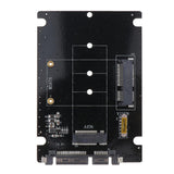 Max MSATA/M.2(NGFF) to SATA Adapter Card, 2-in-1 SATA 15+7Pin Board Adapter