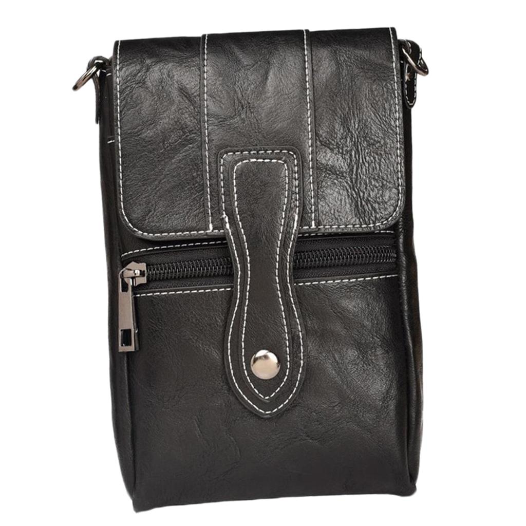 Maxbell PU Leather Outdoor Wrist Pouch Mobile Cell Phone Bag Universal Black