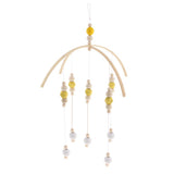 Max Kids Crib Mobile Bell Wooden Wind Chime Hanging Room Decor Yellow