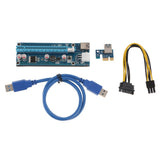 Max VER006C 1x To 16x GPU Extender Riser Card 6 PIN SATA Adapter Cable USB 3.0
