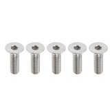 Max 5 Pieces Hex Socket Flat Head Cap Screws Bolts, M6*20, Titanium Alloy