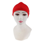 Max 2pcs Spandex Hip-hop Dome Cap for Making Wigs Snood Stretchy Wig Cap Red