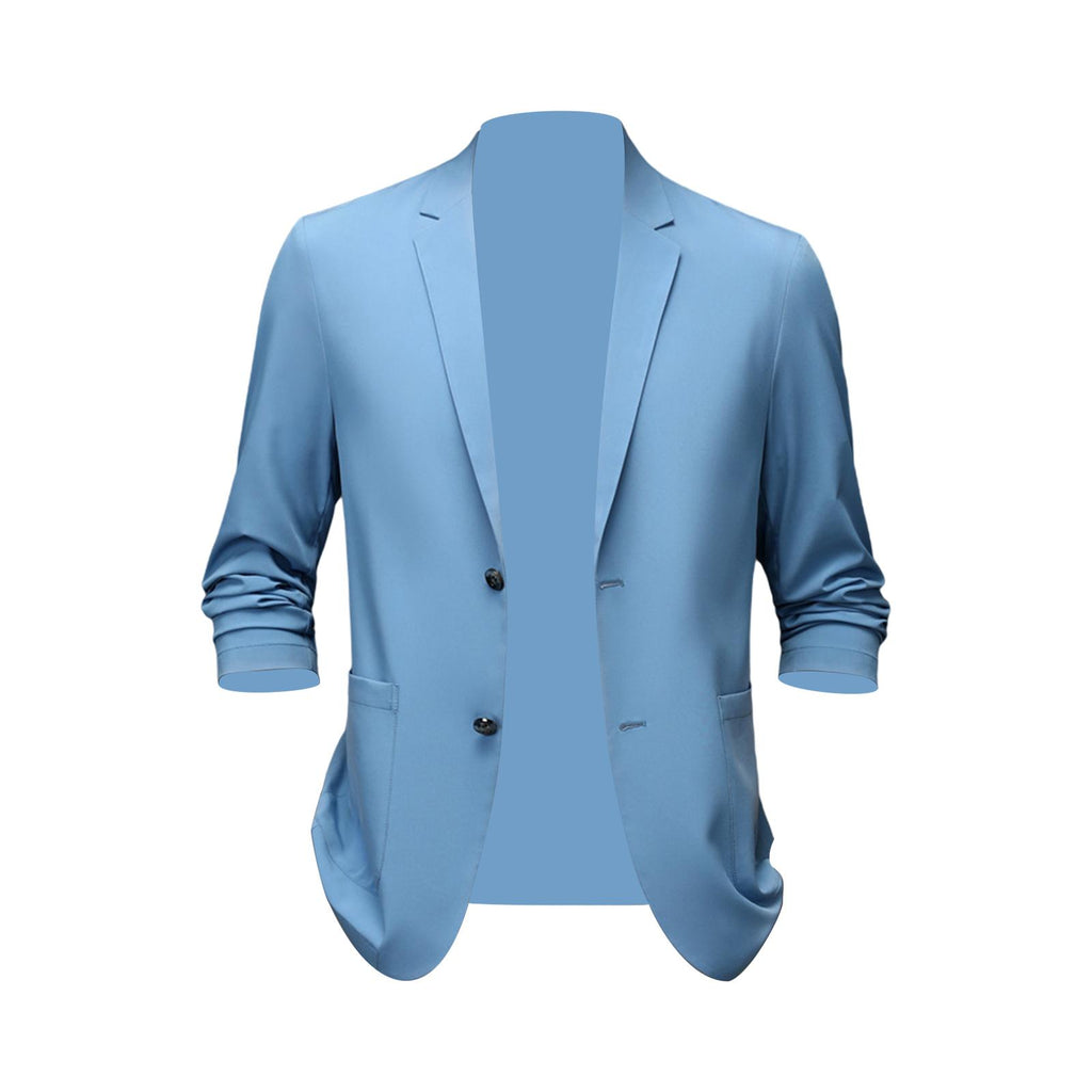 Maxbell Suit Jacket Men Fashion Suit Blazer Men for Holidays Office Gift Blue 4XL