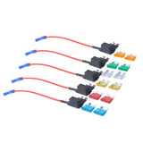 Max Maxb 12 Pieces 5A 10A 15A 20A 25A 30A Medium Fuses w/  Add-a-circuit Fuse Holders