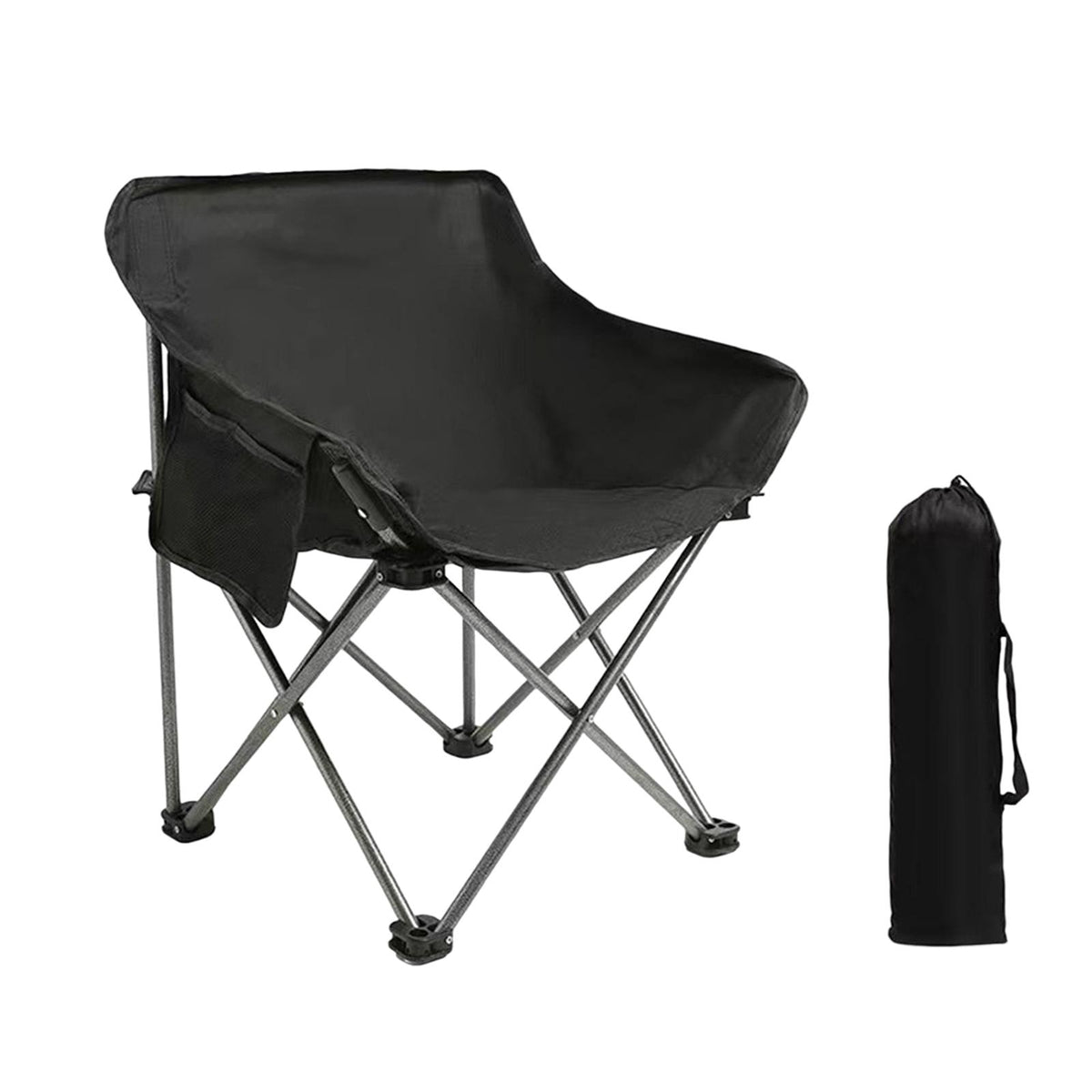 Maxbell Camping Folding Chair Picnics Home Furniture Folded for Patio Lawn Travel Black