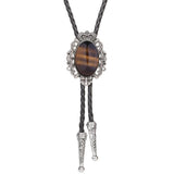 Maxbell Crown Bolo Tie Necktie Costume Rodeo American for Birthday Men and Women Brown