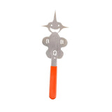 Maxbell Barbecue Fork Multipurpose Grill Utensils for Barbecue Family Gathering Home girl face orange