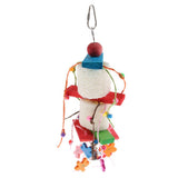 Max Bird Toy Wooden Loofah Leather Chew Climb Toy for Parrot Cockatiel Cockatoo