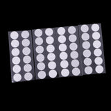 Maxbell 24 Sets Self Adhesive Hook and Loop Stick On Coins Discs Dots White 19mm