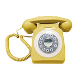 Maxbell Retro Landline Phone Old Style with Redial Classic for Hotel Use Office Home Yellow