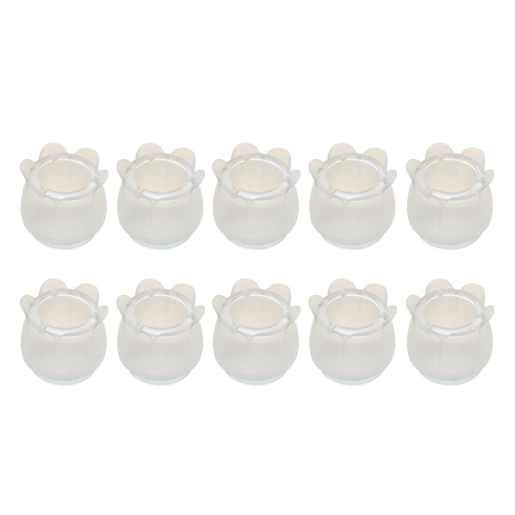 Max 10pcs No-slip Clear Chair Leg Feet Caps Cover Round Floor Protector Size_2