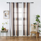 Max Window Sheer Curtains Rod Pocket Faux Linen Voile Curtains 100x200cm Color_6 - Aladdin Shoppers