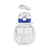 Maxbell Outdoor Sports Water Kettle Bear Astronaut Straw Cup for Picnic Sports White