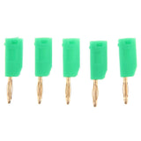 Max 5Pieces 2mm Banana Plug for Test Probes Instrument Meter Connector green