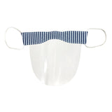 Maxbell Mini Reusable Face Cover Transparent Shield Safety Mouth Shield Stripe