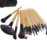 Maxbell Makeup Brush Sets with Roller Bag Shadows Brush Powder Brush for Women Gifts Natural