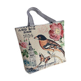 Maxbell Women Canvas Tote Bag Shoppers Bag Lightweight Underarm Bag with Zipper Style D