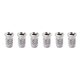 Max 6pcs Silver Guitar Mounting Ferrules Metal Bushings Bass Guitar Accessory